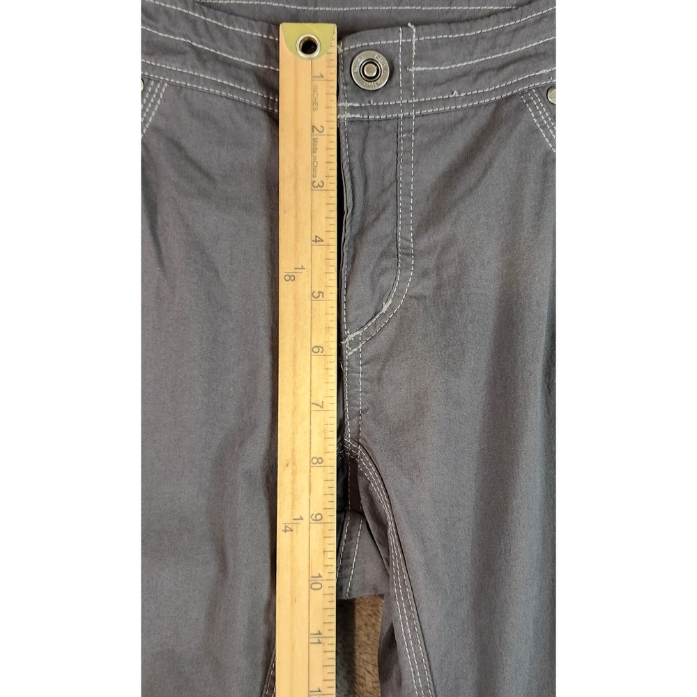 KUHL Pants Womens Size 10 SHORT Gray Cargo Pockets Snap Button Casual Outdoor - Picture 6 of 12